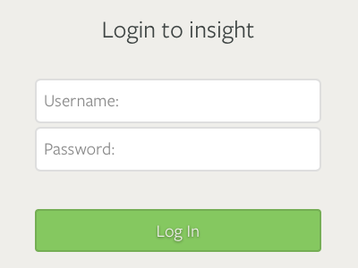 Insight2 login screen css html javascript