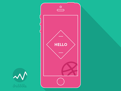 Hello Dribbble! debut flat shot