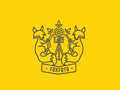 Fox Foto flat fox logo photography