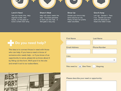 HelpServe Mockup help knoxville layout mockup serve