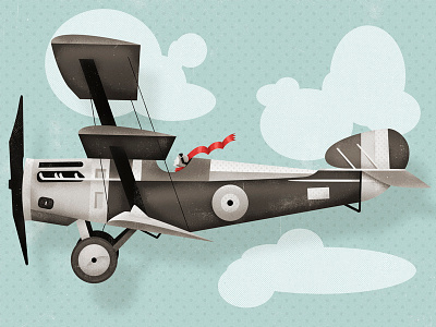 Soarin' flying grunge pattern pilot plane vector vintage