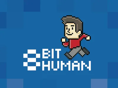 8 Bit Human 8 bit logo pixel pixelart