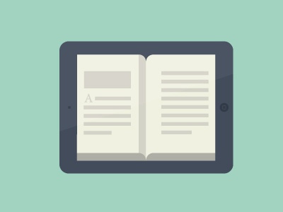 Ebook book device e book ebook flat flat design ipad