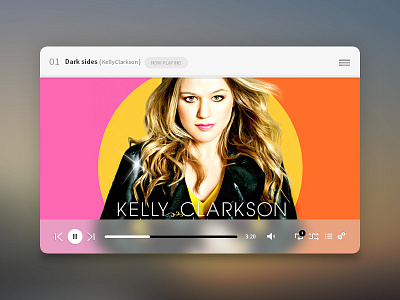 Music Player colorful desgin music music place ui design user interface video player web design