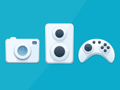 icons camera game gamepad gaming icons joystick music photography sound speaker