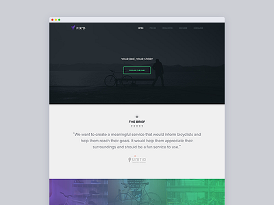 Fix'd Casestudy casestudy customization design fixd fixed gear fixies interaction one pager onepage presentation team visual