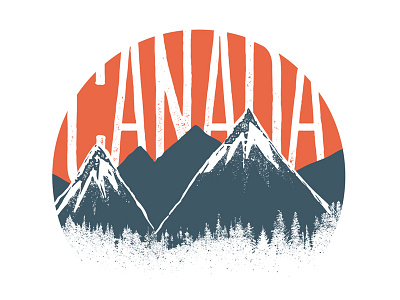 Canada canada illustration mountains typography