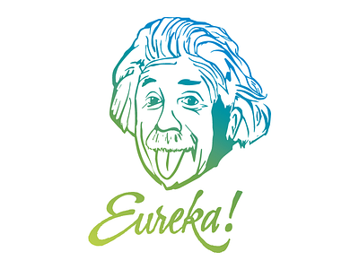 Einstein Eureka Draft brush einstein illustration lettering live trace type