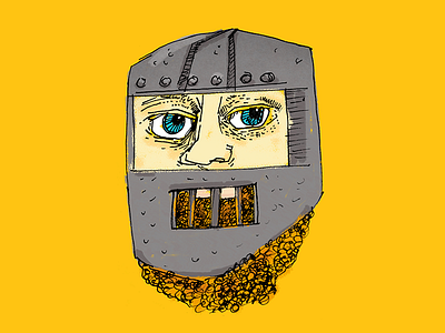 Morning doodles beard doodle illustration knight