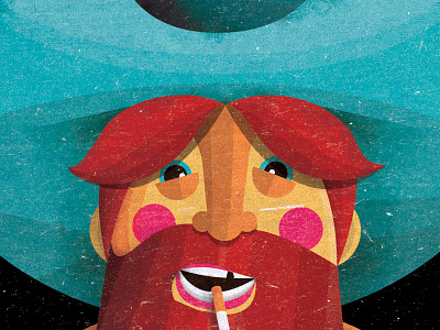 Horny Cowboy for Bldgwlf.com beard boobs cowboy hat illustration sex texture yee haw