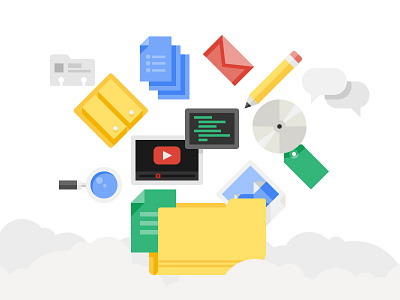 Discover Google Drive code school drive google illustration