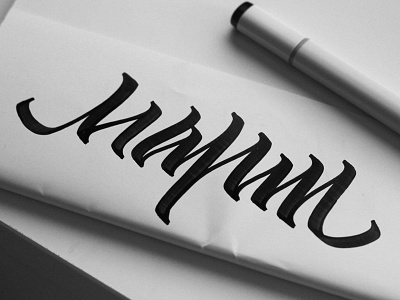 Март / March copic design lettering marker vetoshkin