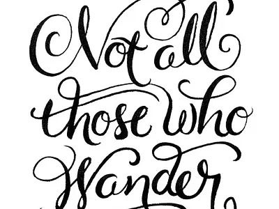 Wander brush pen calligraphy lettering script tolkien type wander