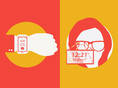 Watch or Glasses ? android editorial gear glasses google icon illustration mobile samsung smartphone watch web