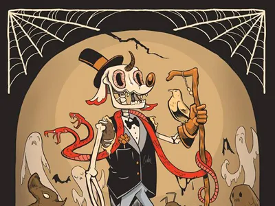 Beasts of the Boneyard beasts california haight illustration monsters san francisco skull