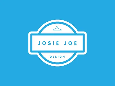 Josie Joe Design blue brand clean clothing kids logo simple vag rounded