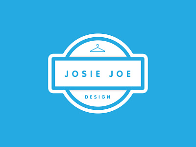 Josie Joe Design blue brand clean clothing kids logo simple vag rounded