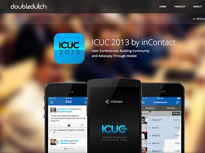 Incontact Success Story app hero shot web web design website