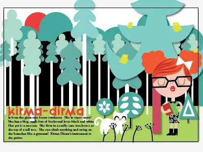 Kirma-Dirma cat character forest kids story