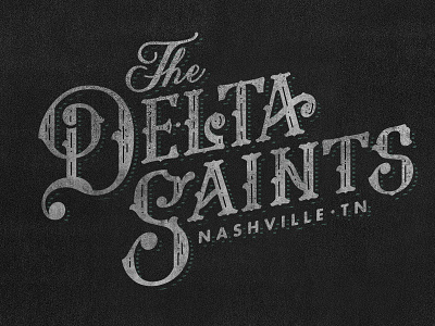 The Delta Saints Type band brand identity logo music