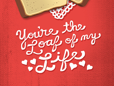 Loaf of My Life funny humor illustration mario pun valentine valentines day zucca