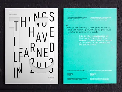 10 Things I Have Learned in 2013 2013 clean croatia design graphic helvetica learn minimalist new york poster sagmeister typographic