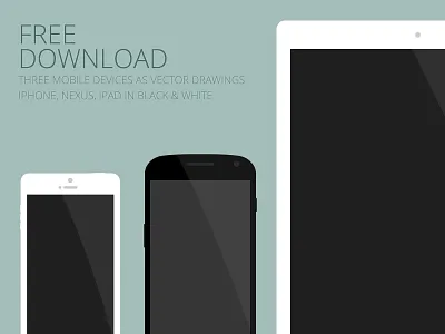 Flat mobile devices - free download device download eps flat free freebie galaxy nexus ipad iphone mobile vector