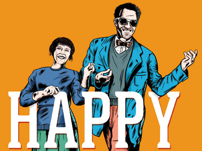 Happy illustration pen photoshop