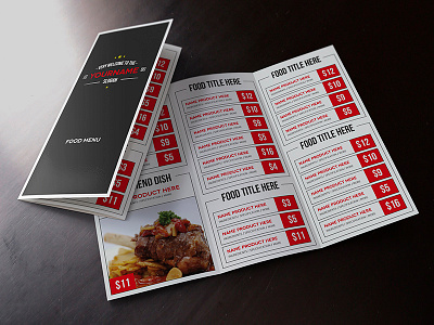 Multimenu Template cards food graphicriver illustrator logo menu personal stationery table template tent vector