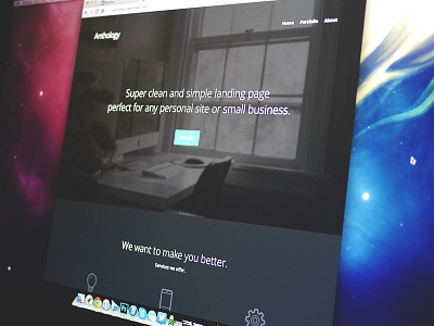 Anthology Landing Page business design landing minimal one page portfolio ultralinx web