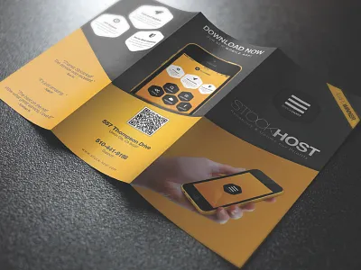 Mobile App Trifold Brochure Dribbble app brochure cmyk mobile photoshop presentation print psd tri fold tri fold