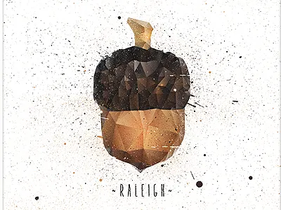 Raleigh Acorn acorn brown city iphone north carolina nut polygon print raleigh splatter wallpaper yellow