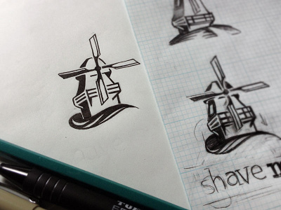 Shave Mill Logo brand identity logo mill shave
