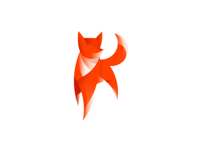 Fox mark fox foxy logo mark orange red sale wip