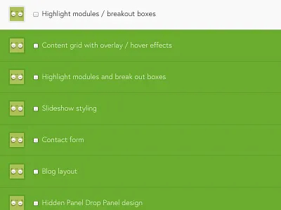 Task list with focus state