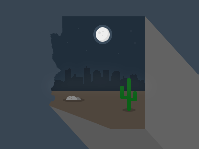 Introducing Alan arizona cactus desert flat illustration litmus moon phoenix