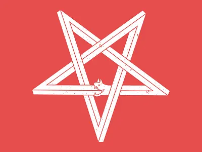 Penrose Pentagramaroboros evil horned viper penrose pentagram snake star