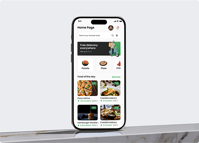 Food Delivery Application UI appdesign deliveryapp deliveryui foodapp fooddelivery foodordering foodtech lightmodeui mobileapp mobileordering onlinestore ordernow restaurantapp restaurantui uidesign uiux uxdesign