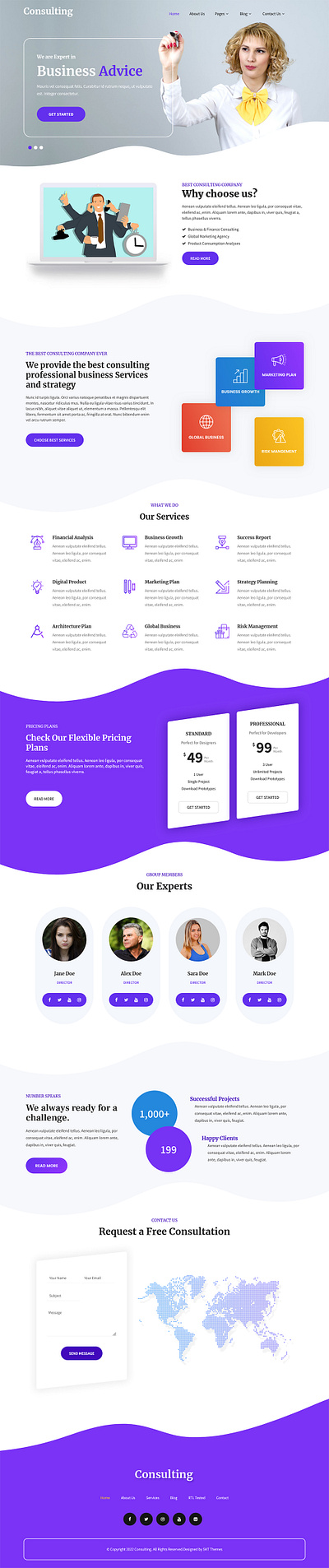 SKT Consulting - Free Financial WordPress Theme 3d animation branding consulting design financial free illustration skt theme theme design website builder wordpress wordpress design wordpress development wordpress template wordpress theme