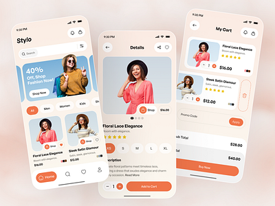 E-commerce Mobile App app app design e commerce ecommerce fashion fashion app mobile app mobile app design mobile design mobile ui online shop shop ui ux