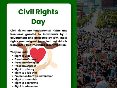 Civil Rights Day civil rights day design freedom graphic design human right human rights social media