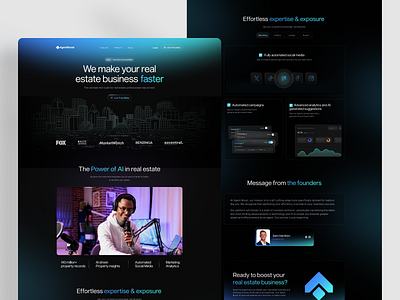 AI Lading page for Real Estate Platform ai design lading page ui ux web design