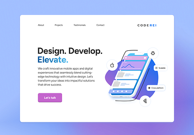 Digital agency Landing page concept branding graphic design landing page ui ux web