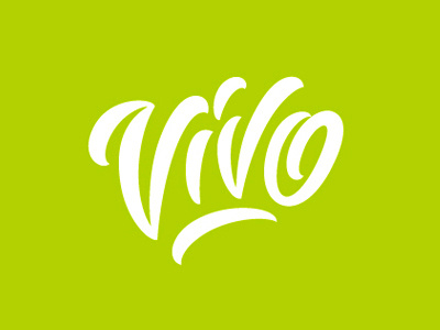 Vivo brush lettering logo