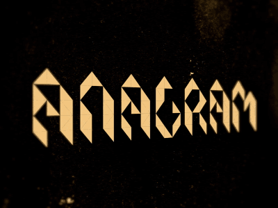 Anagram (animated type) animated type fold font shapes typeface unfold