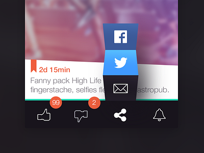 Share with fold-style animation folded share ui ui app ui design