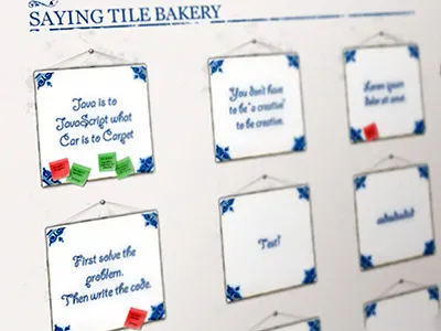 Tiles post it review sayings