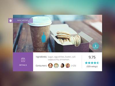 Food Widget flat gicons modern rating ui user interface widget