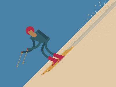 Skier Animated GIF animate animation class gif share skills skillshare