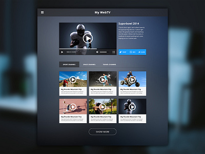 Desktop WebTV Template sport tv video webtv